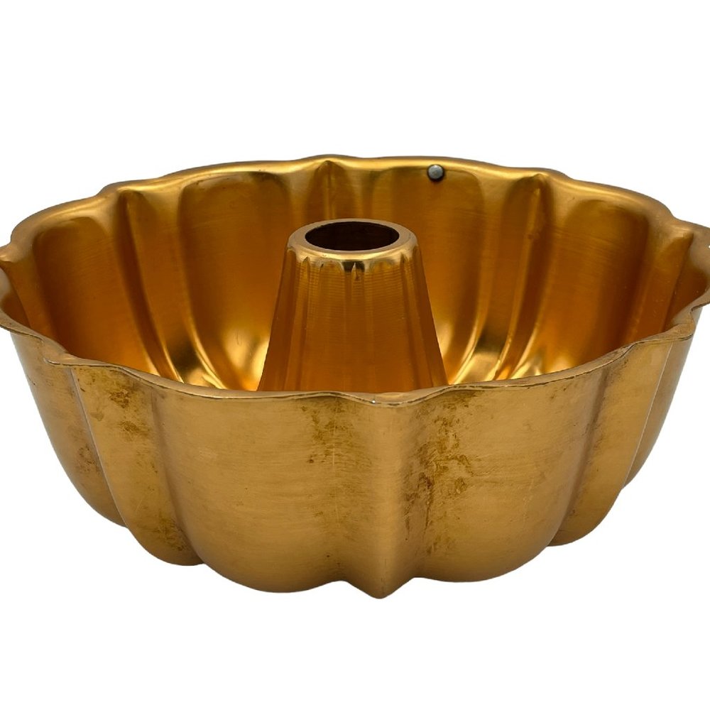 Round Bundt Pan Non-stick Gold Coating  Molder Cake Baking Shaping Kitchen Tool